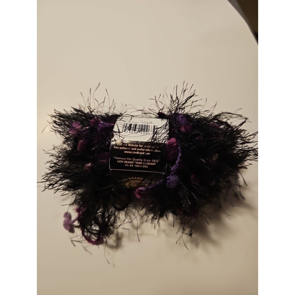 Lion Brand Fun Fur Yarn Purple Passion Eyelash 1 Skein 50g NEW NIP